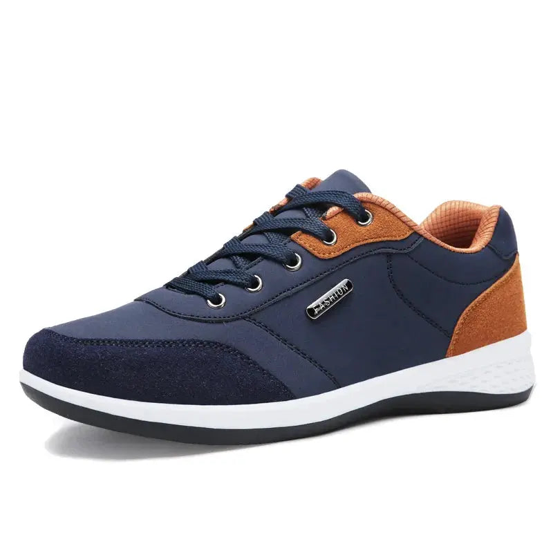 MunaWear - Sneakers - Caden - Modern Men's Lace-Up Shoes With Cushioned Sole For Casual Wear - Blue / 48