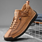 MunaWear - Sneakers - Caden - Rugged Men's Sneakers With Moc Stitching For Daily Wear And Casual Outings - Brown / UK 10.5 (EU 45)