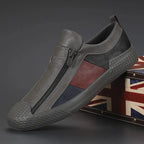 MunaWear - Sneakers - Caden - Stylish Men's Sneakers With Side Zipper For Casual Wear - Dark Grey / UK 11 (EU 46)