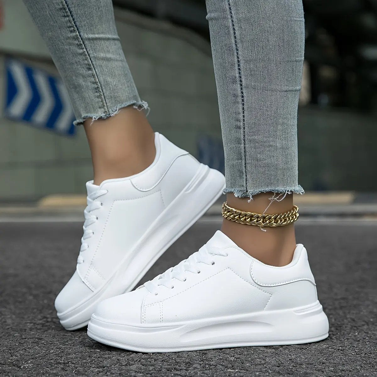 Liora - White Women's Sneakers With Minimalist Design For Everyday Wear 8