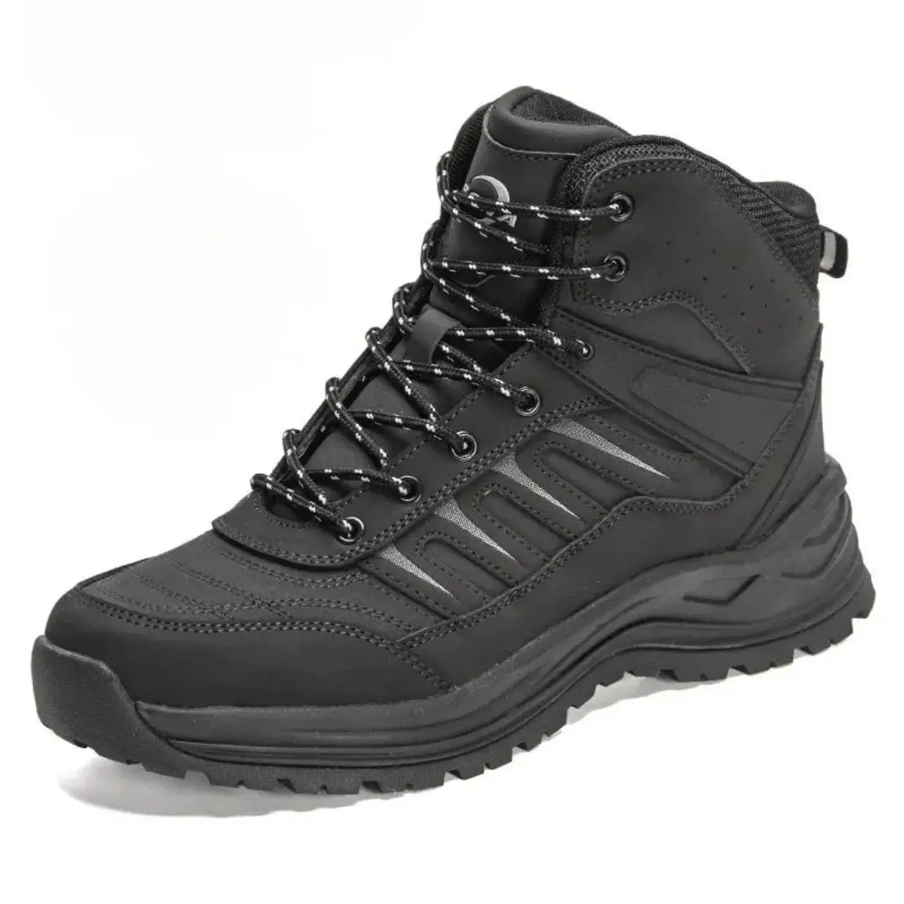 MunaWear Snow Boots Kyron - Plush Leather Winter Snow Boots With Superior Warmth for Outdoor Hiking - black1