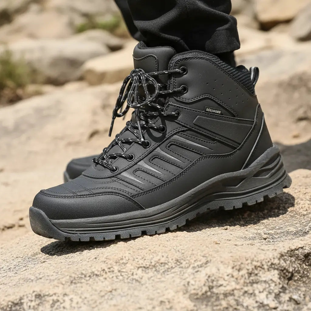 MunaWear Snow Boots Kyron - Plush Leather Winter Snow Boots With Superior Warmth for Outdoor Hiking - lifestyle 2