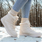 MunaWear - Snow Boots - Nuve – Cozy Women's Snow Boots with Fur Lining for Outdoor Adventures - White / 42