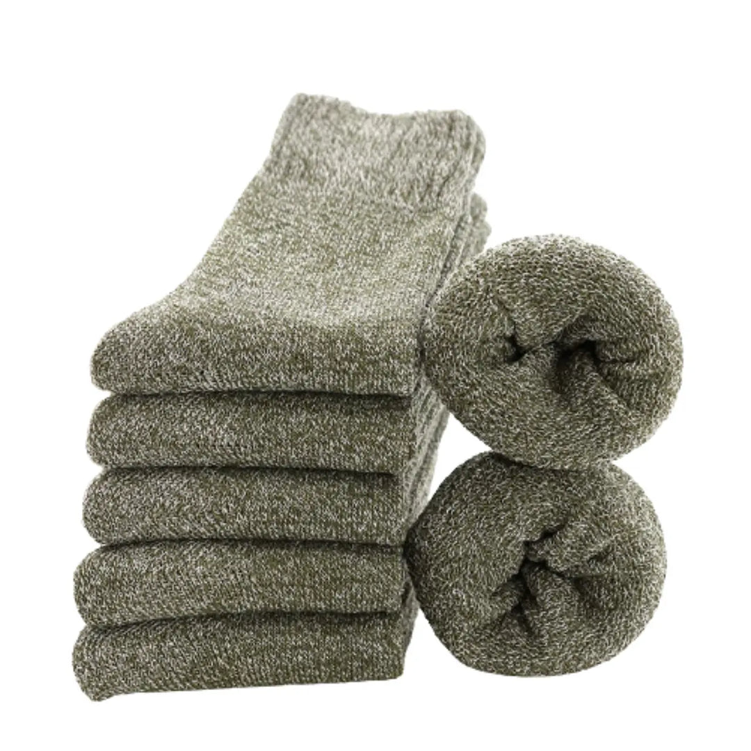 Matt – Premium Men's Thermal Wool Socks With Moisture-Wicking Comfort For Winter Hiking And Outdoor Activities- Set 10