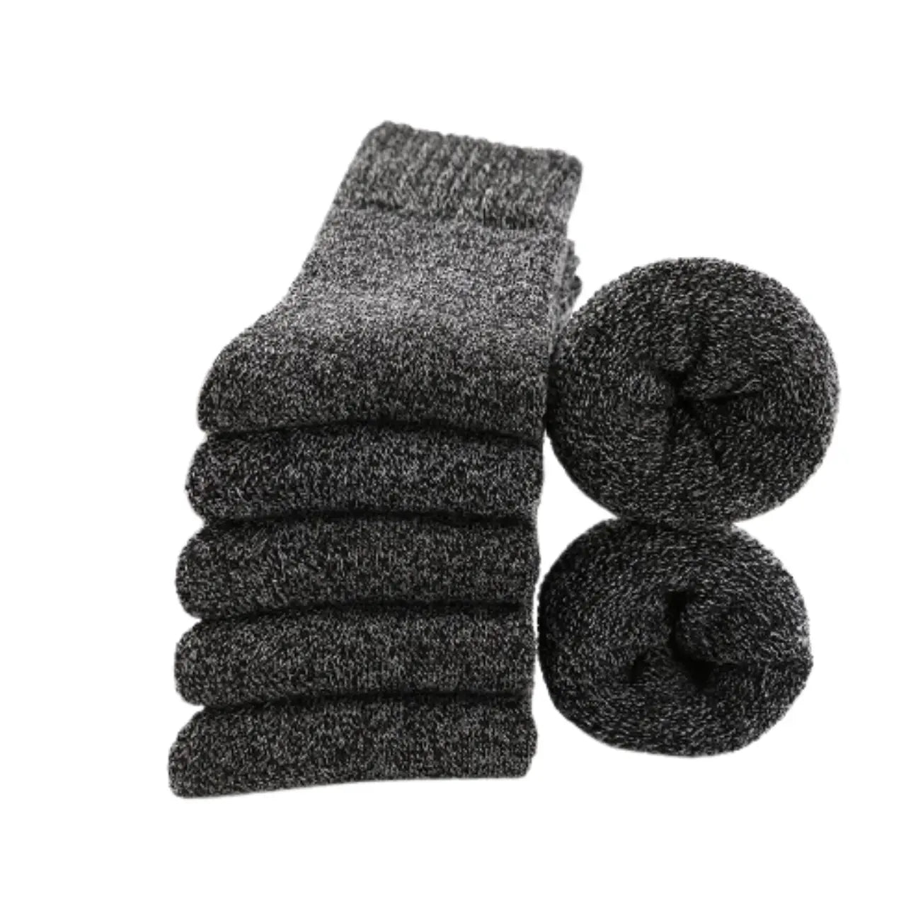 Matt – Premium Men's Thermal Wool Socks With Moisture-Wicking Comfort For Winter Hiking And Outdoor Activities- Set 6