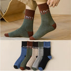 Matt – Premium Men's Thermal Wool Socks With Moisture-Wicking Comfort For Winter Hiking And Outdoor Activities- Set 5