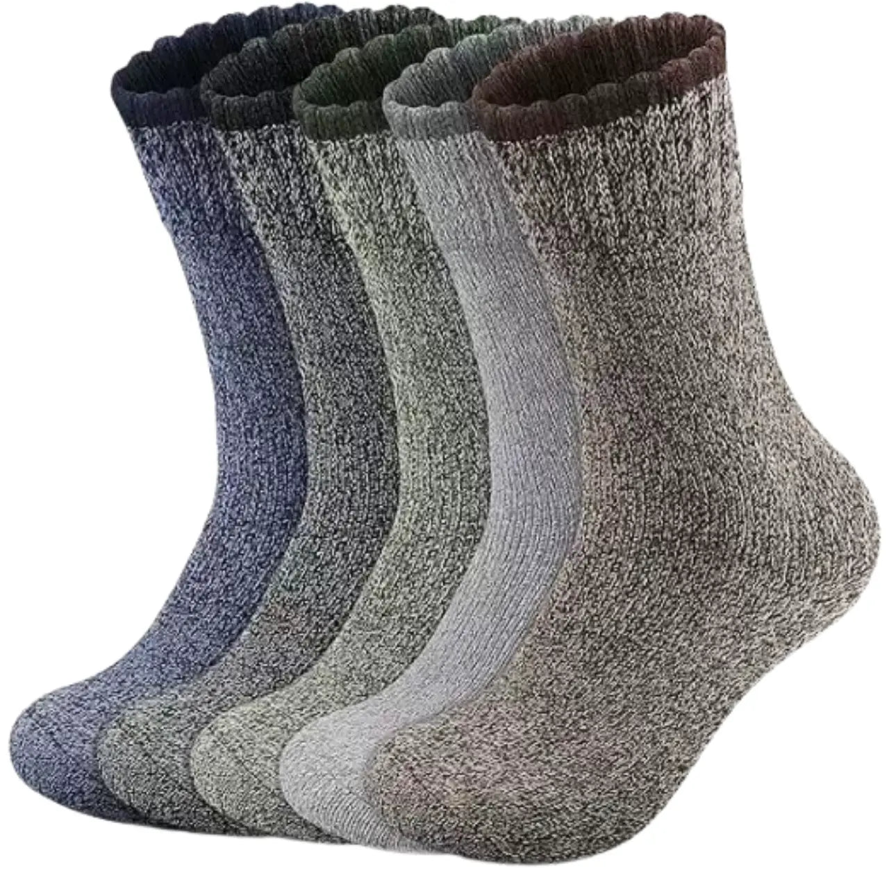 Matt – Premium Men's Thermal Wool Socks With Moisture-Wicking Comfort For Winter Hiking And Outdoor Activities- Set 3