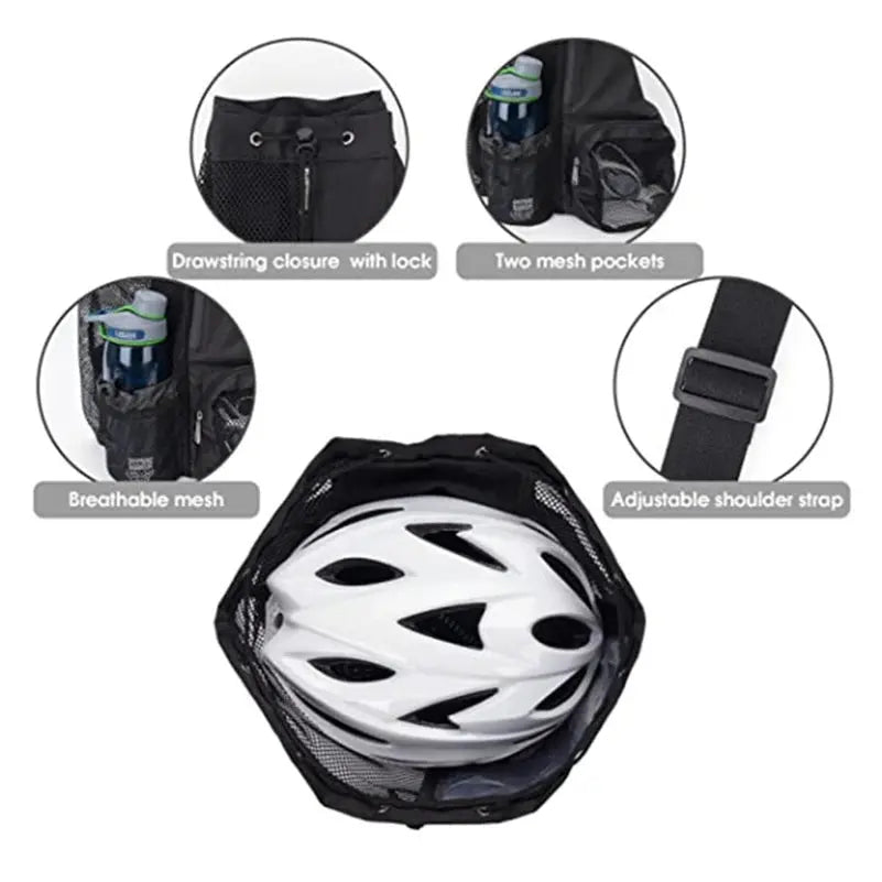 Mia - Mesh Drawstring Swim Bag with Wet Pocket for Gym & Beach Use, Size One Size Fits All 5