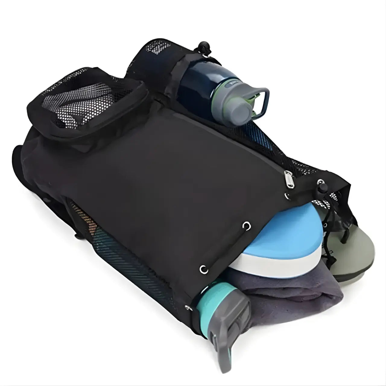 MunaWear - Sports Bags - Serix - Mesh Drawstring Swim Bag with Wet Pocket for Gym & Beach Use - 