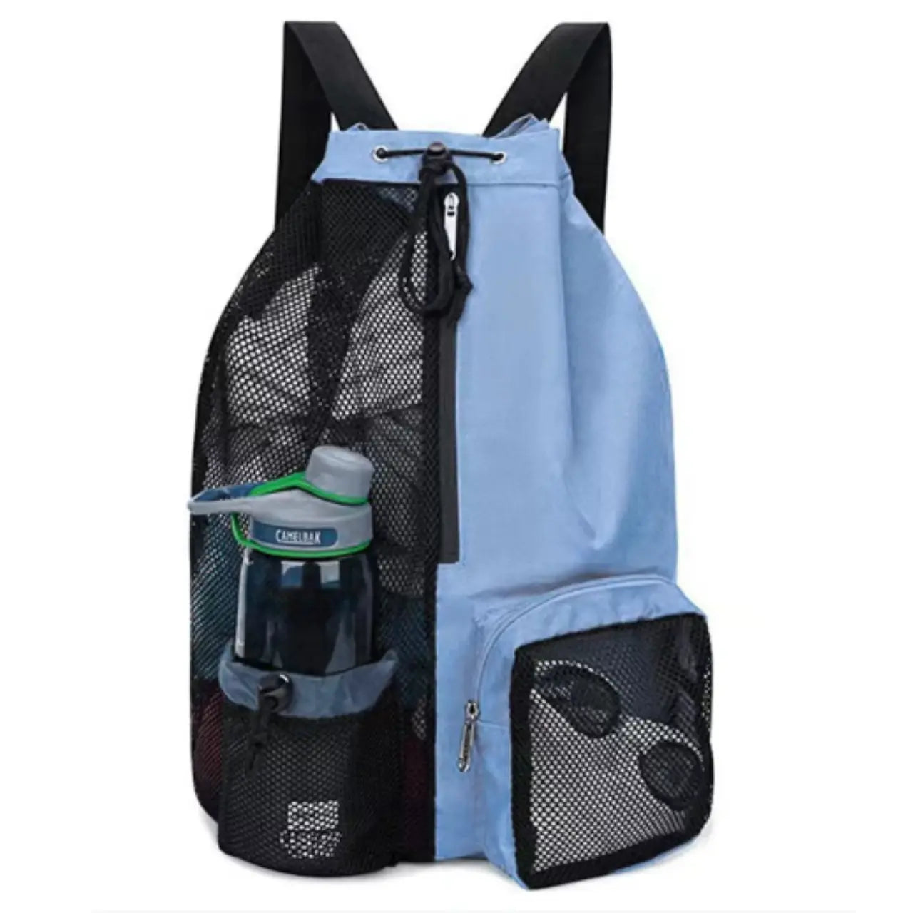 MunaWear - Sports Bags - Serix - Mesh Drawstring Swim Bag with Wet Pocket for Gym & Beach Use - 