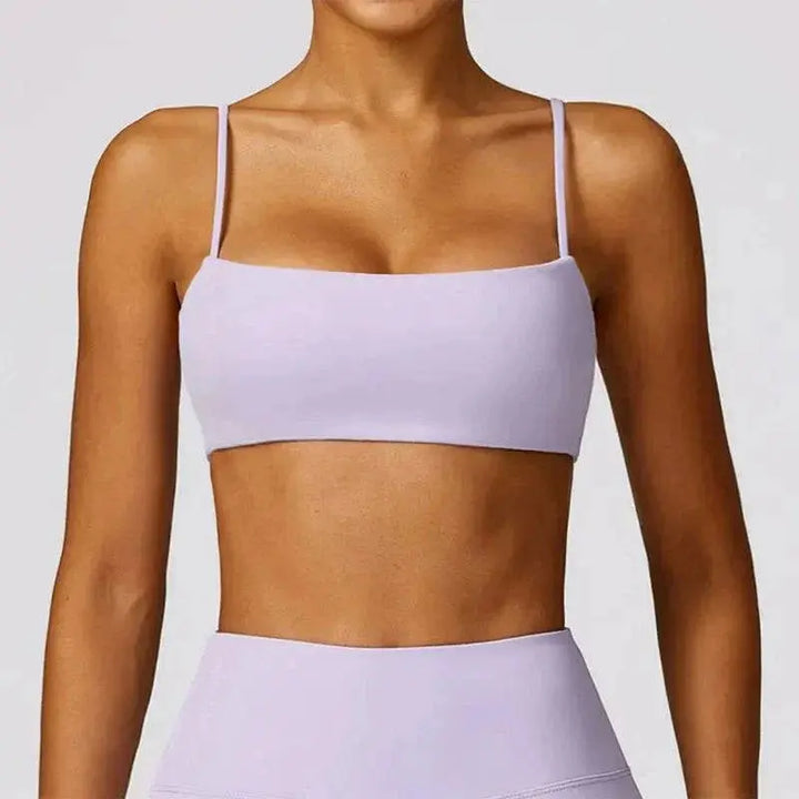 MunaWear  Sports Bras  Mia – High Support Push-Up Sports Bra for High Impact Yoga, Fitness & Pilates  Purple-XL