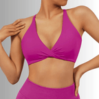 MunaWear  Sports Bras  Sophie – High Impact Sports Bra with Seamless Design and Shock-Resistant Support for Ultimate Comfort  Pink-L