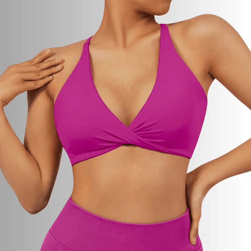 MunaWear  Sports Bras  Sophie – High Impact Sports Bra with Seamless Design and Shock-Resistant Support for Ultimate Comfort  Pink-L