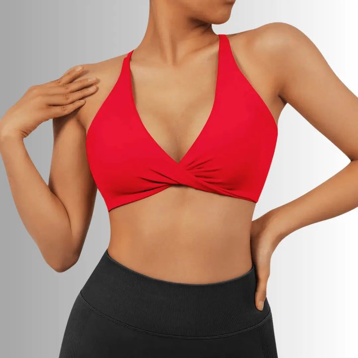 MunaWear  Sports Bras  Sophie – High Impact Sports Bra with Seamless Design and Shock-Resistant Support for Ultimate Comfort  Red-XL