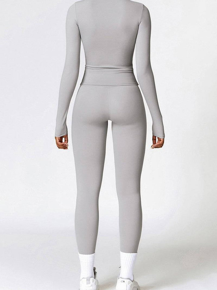 MunaWear Sportswear Amber - Stylish And Comfortable Long Sleeve Yoga Set With Leggings