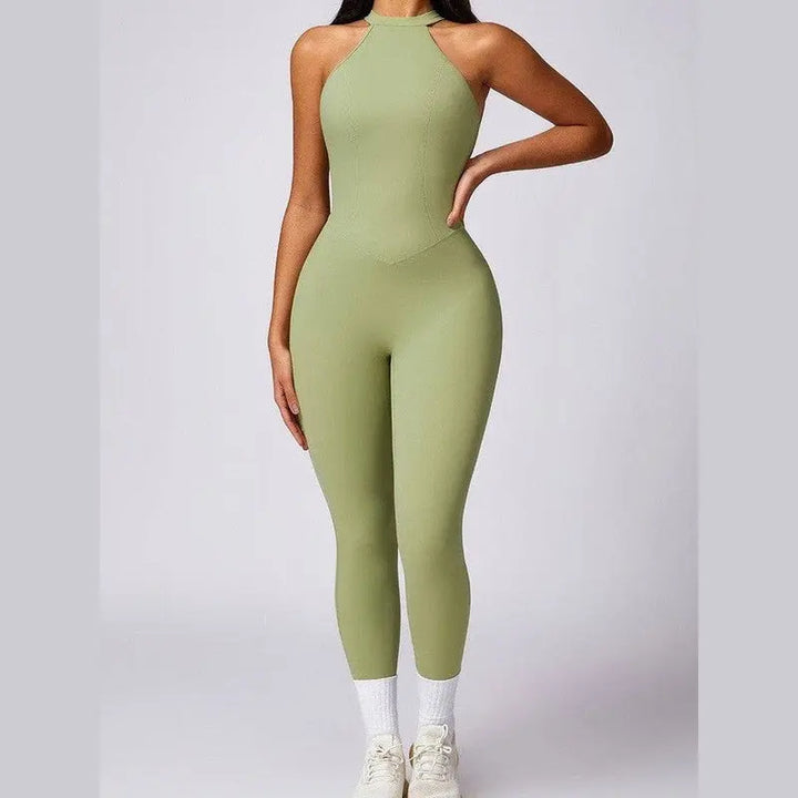 MunaWear  Sportswear  Ella - Stylish Halter Jumpsuit Perfect For Active Women And Yoga Enthusiasts