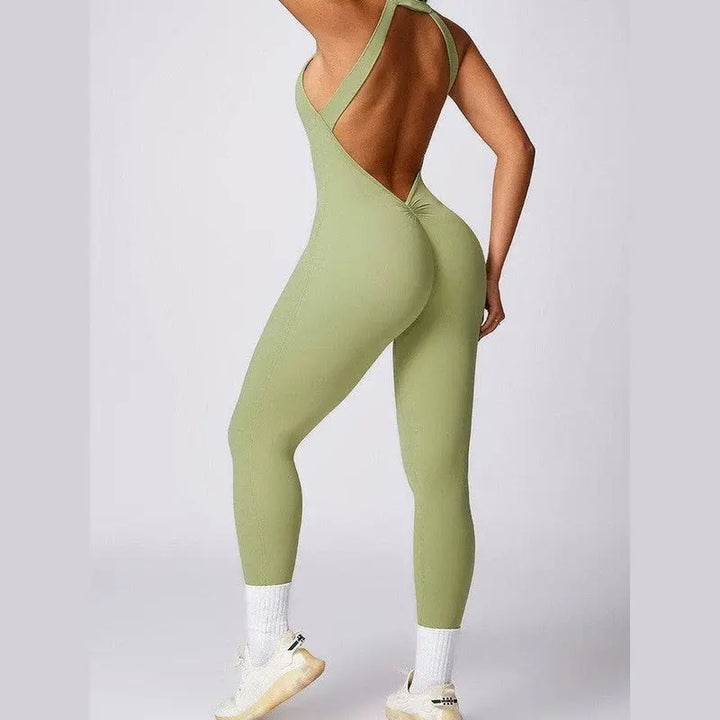 MunaWear  Sportswear  Ella - Stylish Halter Jumpsuit Perfect For Active Women And Yoga Enthusiasts