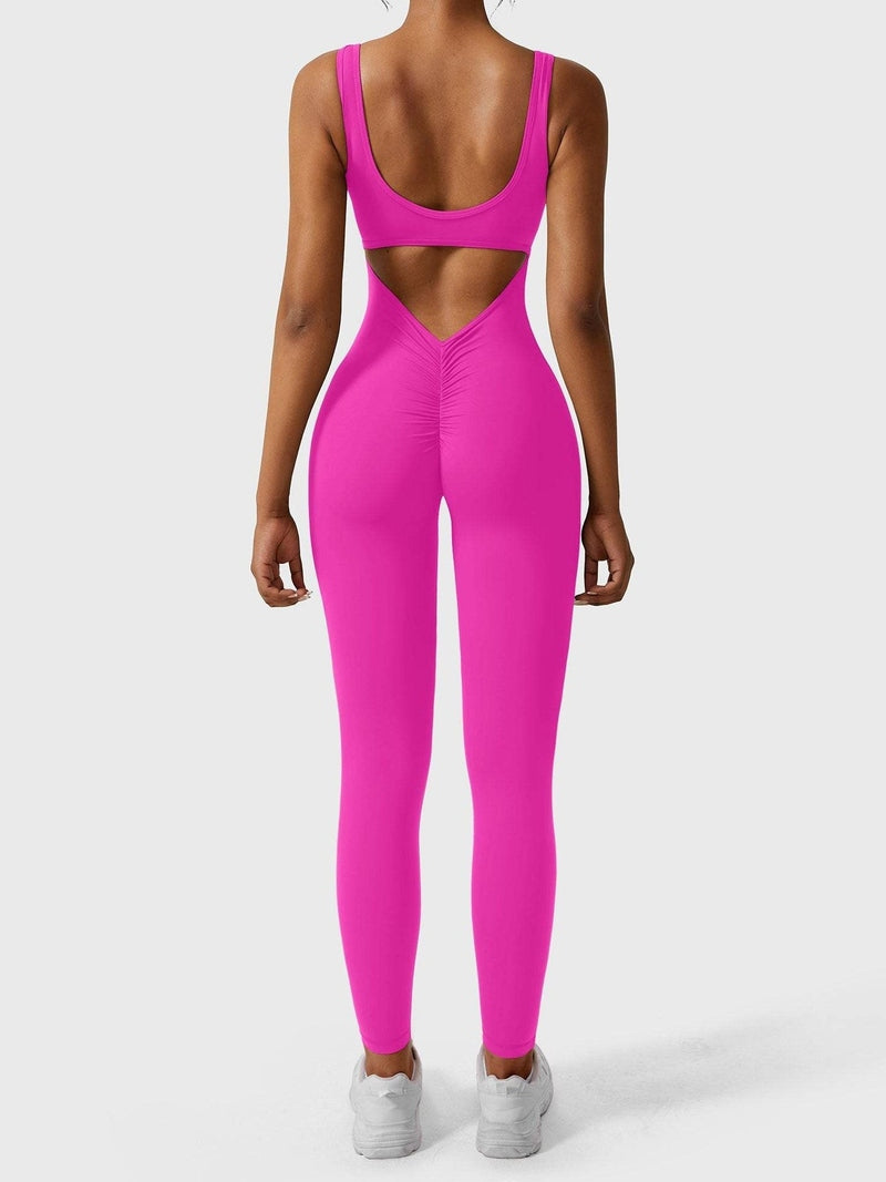 MunaWear Sportswear Isla - Stylish Open-Back Jumpsuit Ideal for Yoga and Fitness Enthusiasts