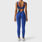 MunaWear  Sportswear  Isla - Stylish Open-Back Jumpsuit Ideal for Yoga and Fitness Enthusiasts