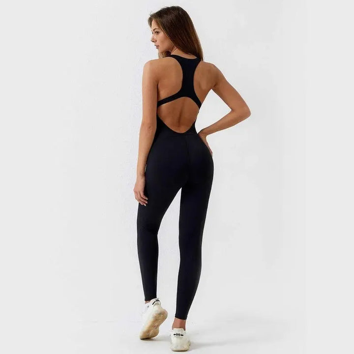 MunaWear  Sportswear  Leila - Chic Open-Front Jumpsuit For Effortless Style And All-Day Comfort
