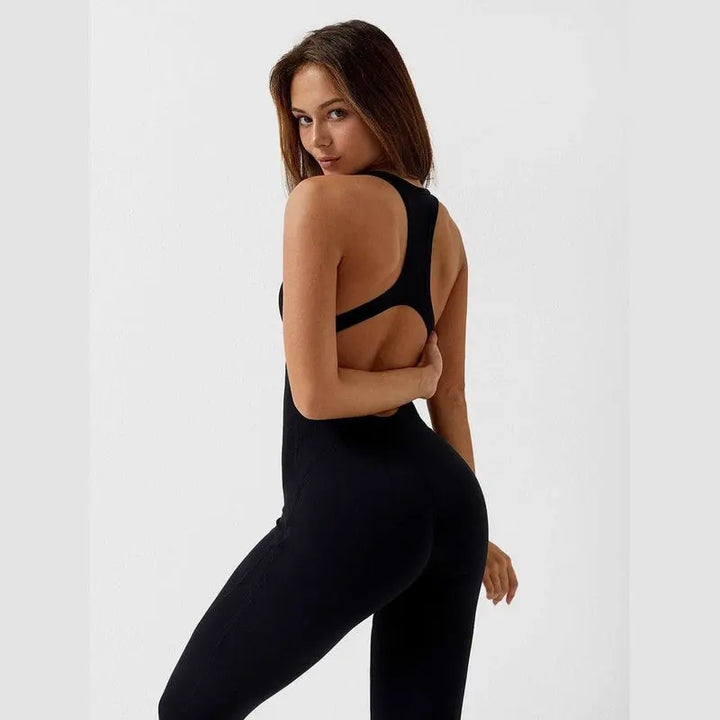 MunaWear  Sportswear  Leila - Chic Open-Front Jumpsuit For Effortless Style And All-Day Comfort