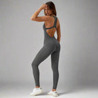 MunaWear  Sportswear  Leila - Chic Open-Front Jumpsuit For Effortless Style And All-Day Comfort