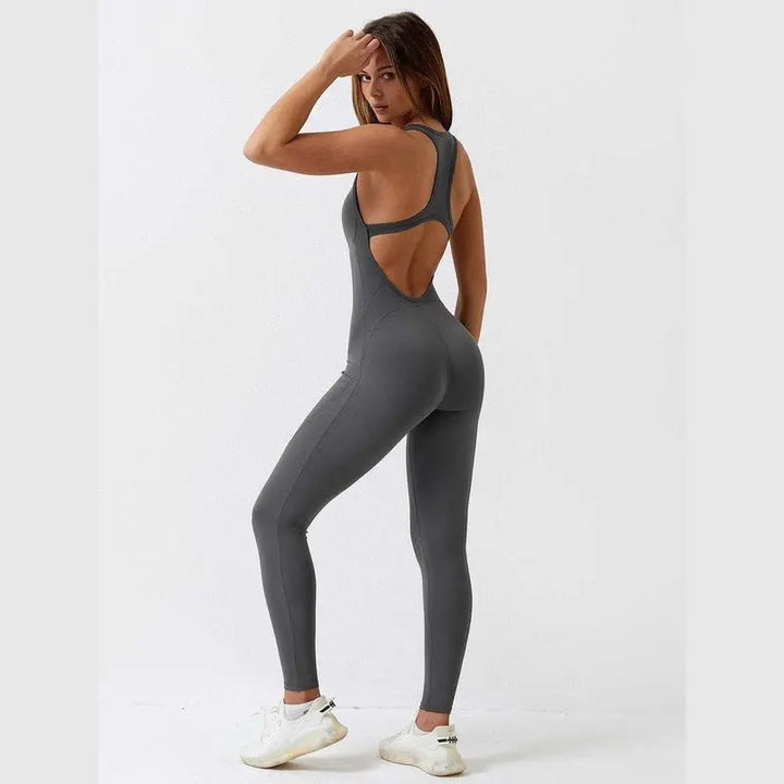 MunaWear  Sportswear  Leila - Chic Open-Front Jumpsuit For Effortless Style And All-Day Comfort