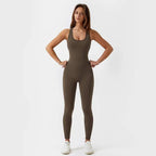 MunaWear  Sportswear  Leila - Chic Open-Front Jumpsuit For Effortless Style And All-Day Comfort