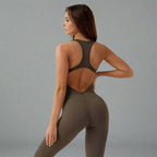 MunaWear  Sportswear  Leila - Chic Open-Front Jumpsuit For Effortless Style And All-Day Comfort