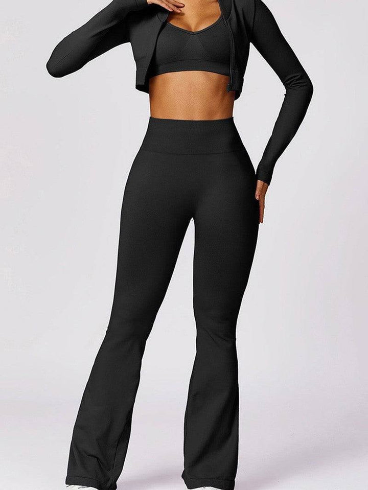 MunaWear Sportswear Mia - Stylish Fitness Jacket And Leggings Set Perfect For Yoga And Padel