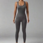 MunaWear  Sportswear  Nina - Chic Short Sleeve Jumpsuit For Active Women On The Go