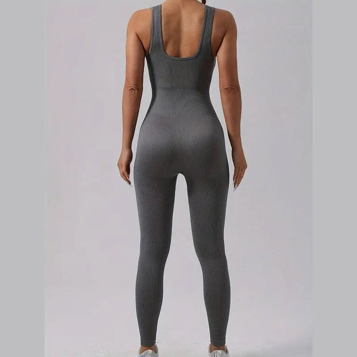 MunaWear  Sportswear  Nina - Chic Short Sleeve Jumpsuit For Active Women On The Go