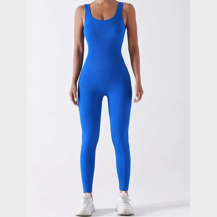 MunaWear  Sportswear  Nina - Chic Short Sleeve Jumpsuit For Active Women On The Go