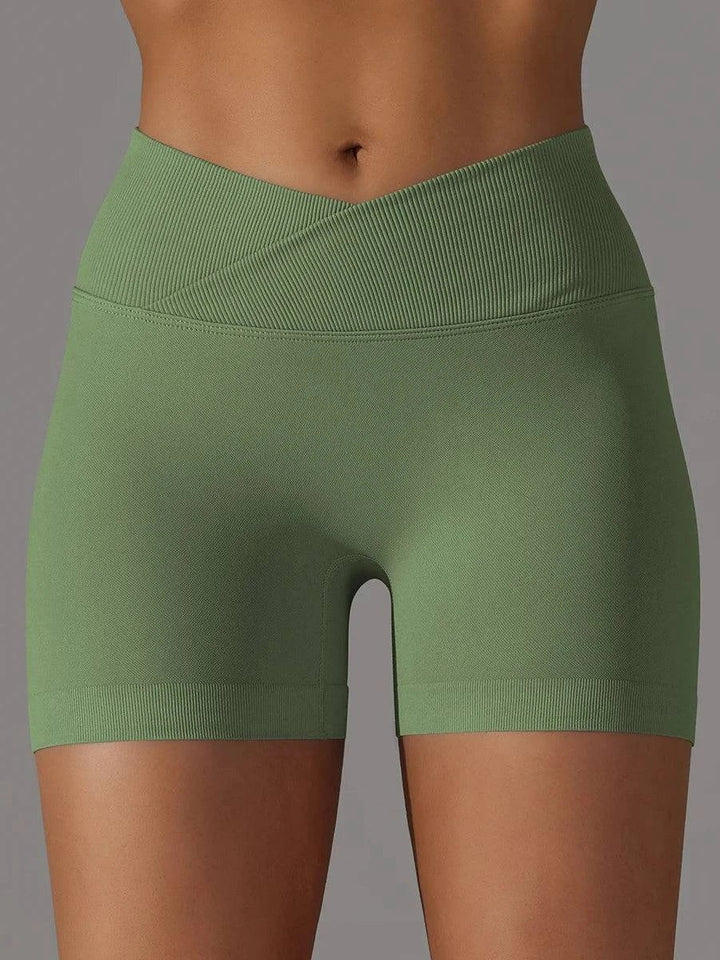 MunaWear Sportswear Sienna - Stylish Women's Cross-Waist Sport Shorts For All-Day Comfort