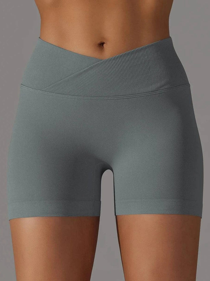 MunaWear Sportswear Sienna - Stylish Women's Cross-Waist Sport Shorts For All-Day Comfort