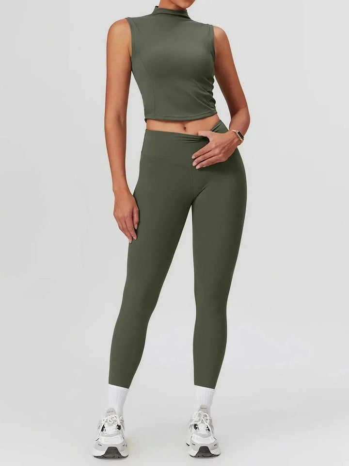 MunaWear Sportswear Talia - Stylish Two-Piece Workout Set Featuring Leggings And Sleeveless Top