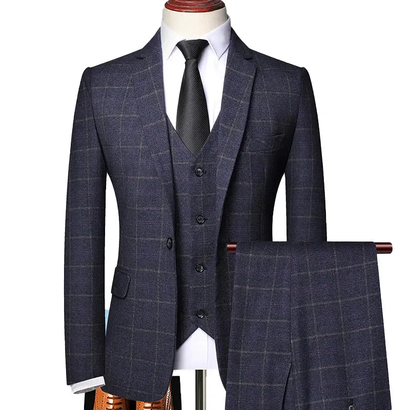 Caden - Classic Men's Three-Piece Suit With Tailored Fit For Weddings And Formal Events 2