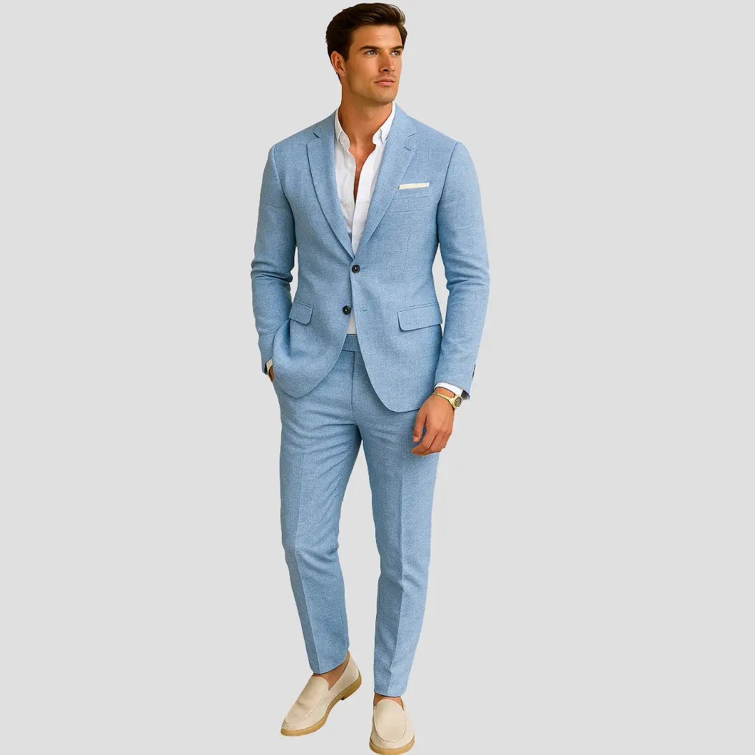 Caden - Structured Men's Linen Suit With Soft Blazer For Summer Weddings And Smart-Casual Events 2