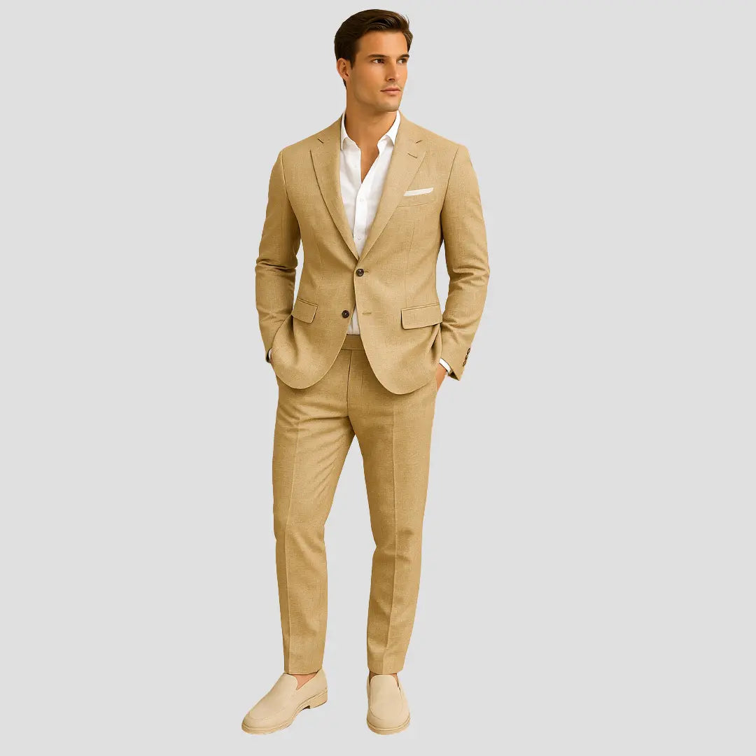 Caden - Structured Men's Linen Suit With Soft Blazer For Summer Weddings And Smart-Casual Events 3