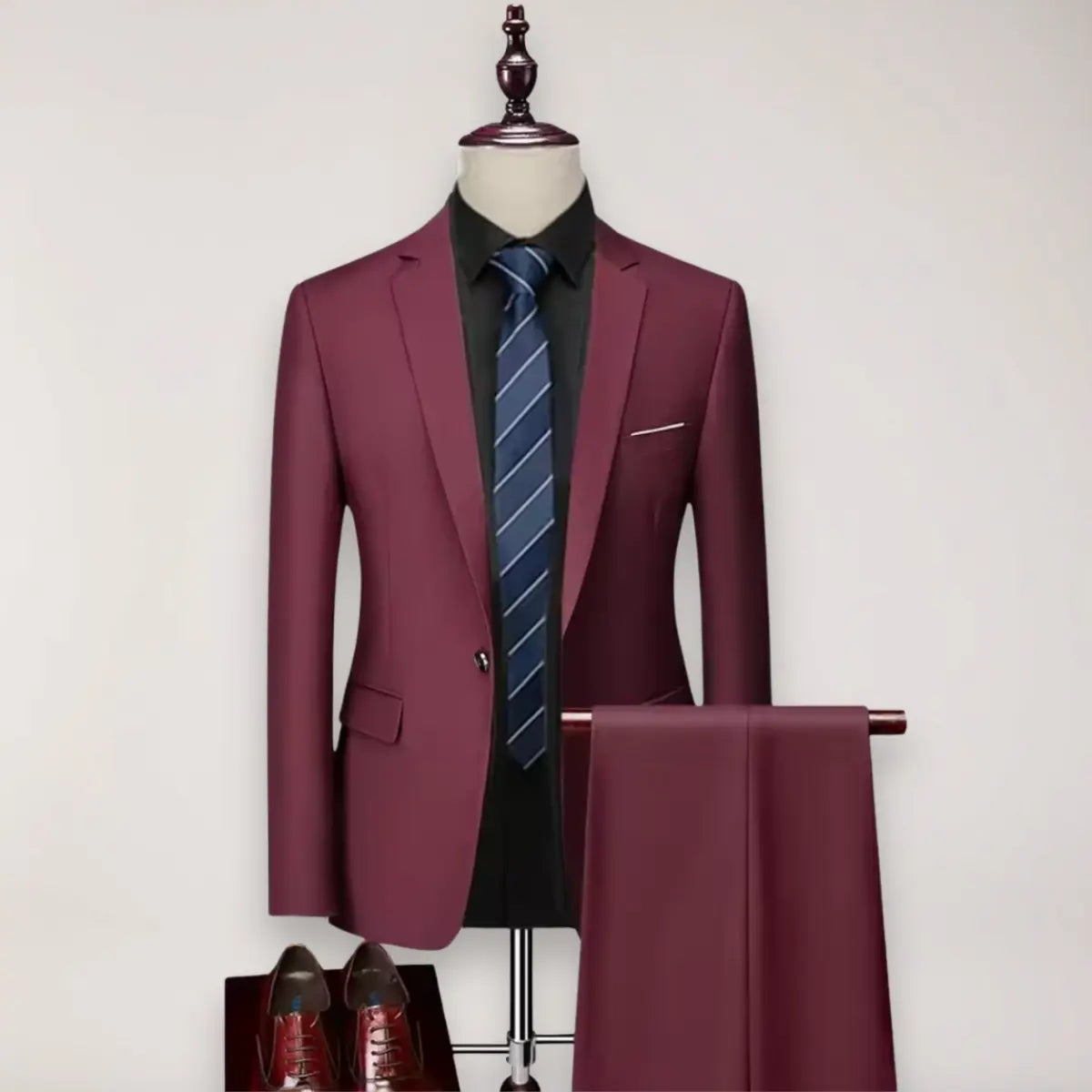 Caden - Tailored Men's Suit Set With Blazer And Trousers For Weddings And Formal Events 2