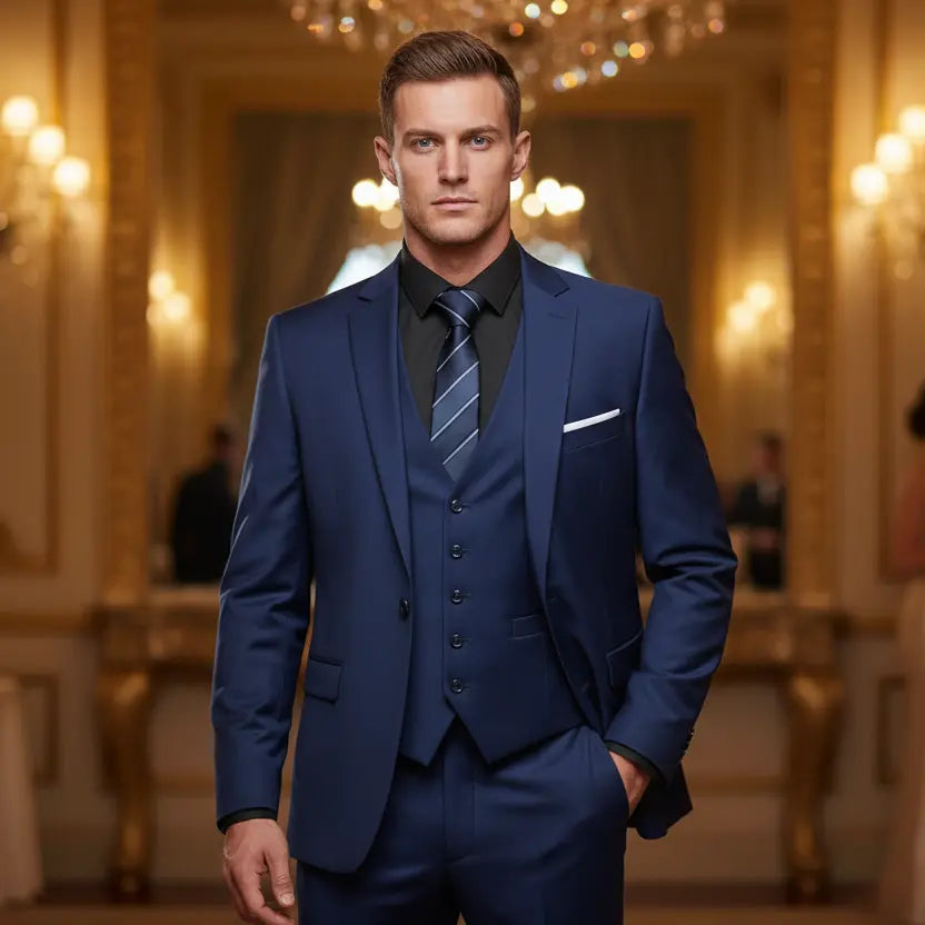 MunaWear - Suits - Caden - Tailored Men's Suit Set With Blazer And Trousers For Weddings And Formal Events - 