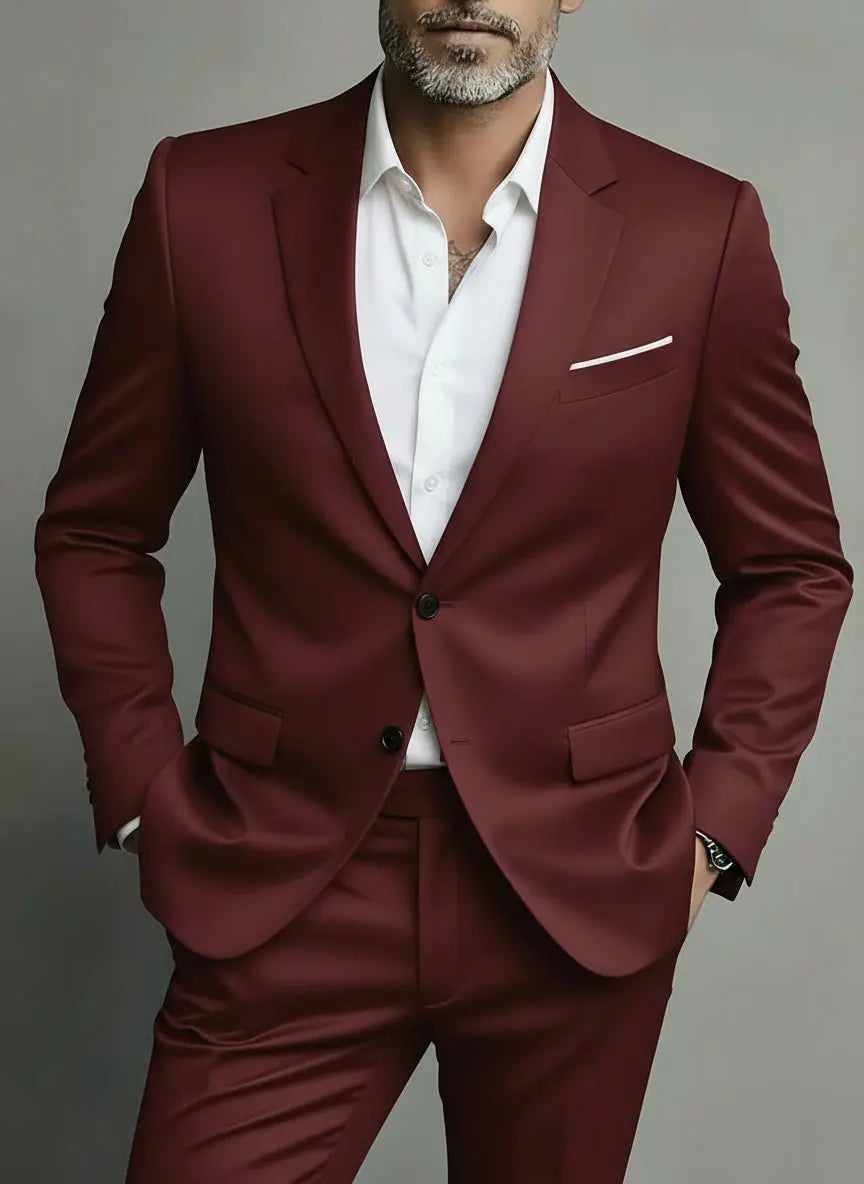 Caden - Tailored Men's Suit With Slim Fit For Business And Evening Wear 0