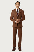 Caden - Tailored Men’s Three-Piece Tweed Suit With Herringbone Pattern For Weddings And Formal Events 1