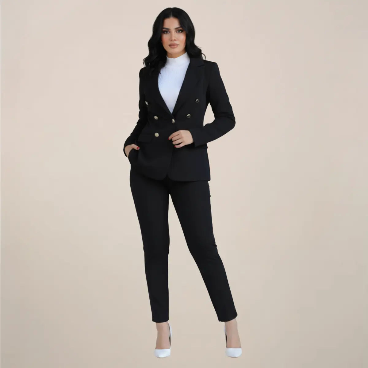 Liora - Women's Suit With Tailored Blazer And Slim Trousers For Office And Formal Events 0