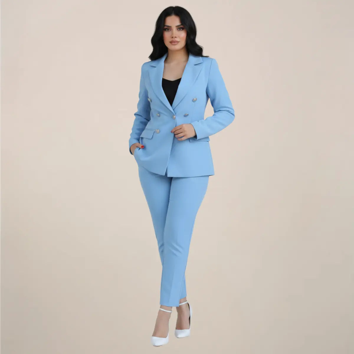Liora - Women's Suit With Tailored Blazer And Slim Trousers For Office And Formal Events 1