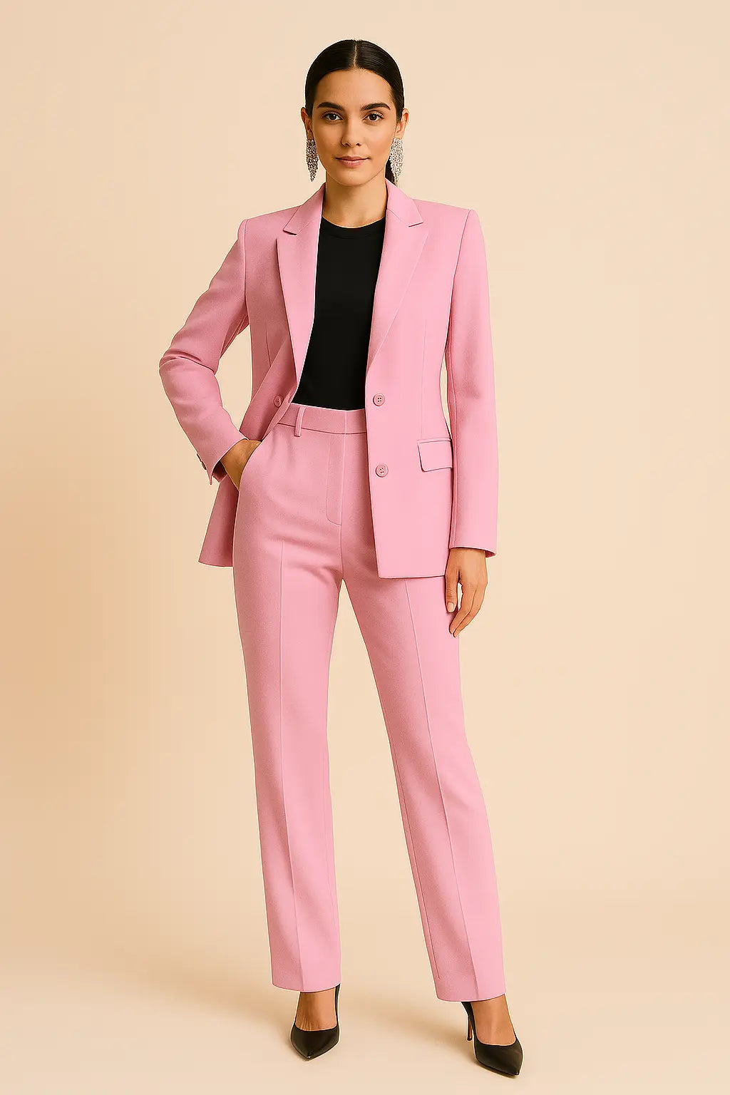 Liora - Tailored Women's Suit Set With Blazer And Pleated Trousers For Office And Formal Events 0