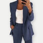 Women's Suit Set - Tailored Blazer with High-Waisted Pants for Office and Events - Stylish and Comfortable 1