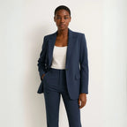 Women's Suit Set - Tailored Blazer with High-Waisted Pants for Office and Events - Stylish and Comfortable 2