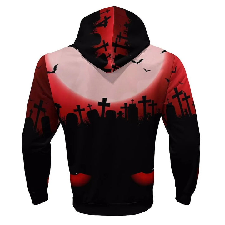 Caden - Creative Men's Sweater With Hood And Halloween Motif For Casual Wear 4