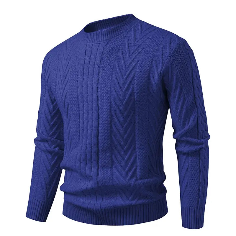 Caden - Slim-Fit Men's Knit Sweater With O-Neck For Casual Autumn And Winter Wear 2
